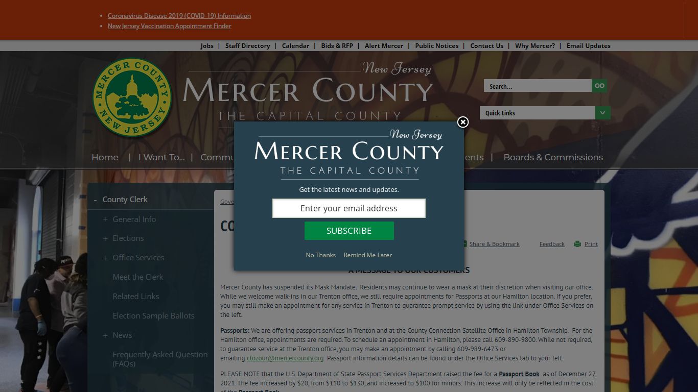 County Clerk | Mercer County, NJ